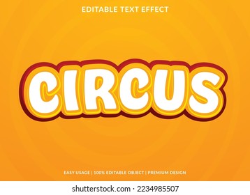 circus text effect template with abstract font style use for brand and logo vector illustration. abstract background poster
