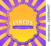 circus theme background featuring rich colorlful elements