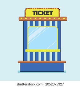 Circus ticket box office blue