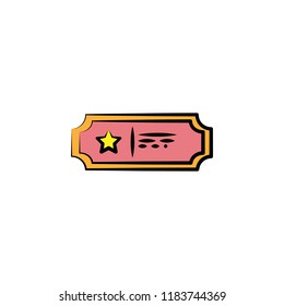 circus ticket colored icon. Element of colored circus icon for mobile concept and web apps. Color circus ticket icon can be used for web and mobile