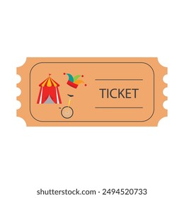 Circus ticket  icon flat design template