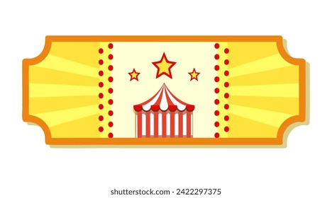 Icono de la entrada de circo. Ilustración plana del icono del vector de la entrada de circo