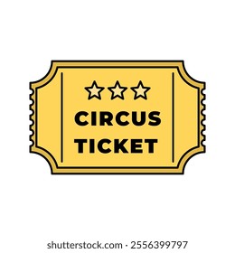 circus ticket Icon illustration perfect for designs related to circus and carnival themes