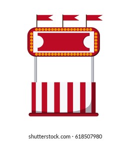 circus ticket tent icon
