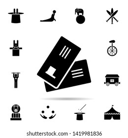 circus tickets icon. Universal set of circus for website design and development, app development