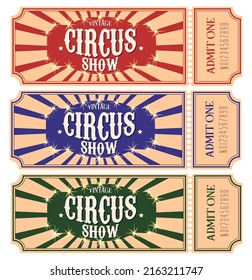 Circus Tickets Set Magic Show Vector Stock Vector (Royalty Free ...