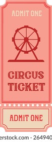 Circus tickets in vintage style