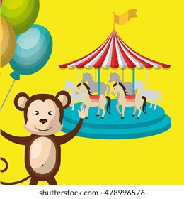 circus toys ballon icon
