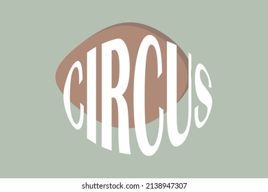 Circus typografischer Text Vektordesign.  Zirkus auf Festival und Messe. 