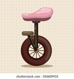 circus unicycle theme element