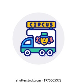 Circus Van icon in vector. Logotype