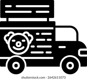 Circus Van Novos Ícones Design Vetor