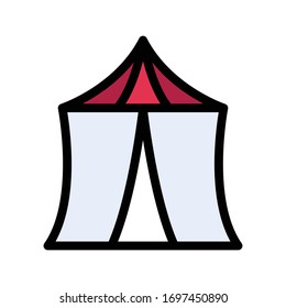 circus vector flat color icon 