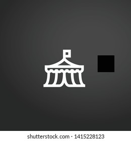 Circus vector icon. Circus concept stroke symbol design. Thin graphic elements vector illustration, outline pattern for your web site design, logo, UI. EPS 10.