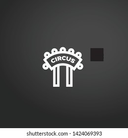 Circus vector icon. Circus concept stroke symbol design. Thin graphic elements vector illustration, outline pattern for your web site design, logo, UI. EPS 10.