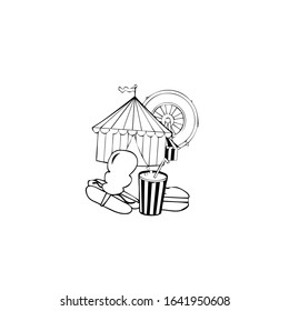 Circus vector illustration design logo emblems template