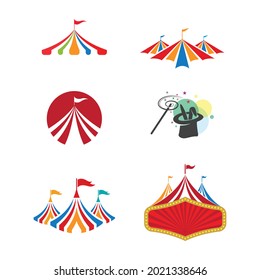 Circus vector illustration design logo emblems template