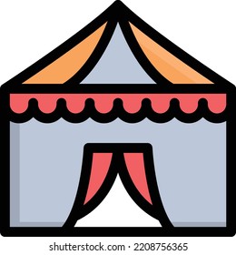 Zirkus, Vektorgrafik auf transparentem Hintergrund. Symbole in Premium-Qualität. Schlagt das Vektorsymbol für Konzept und Grafikdesign.