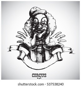 Circus vector illustrations. Clown