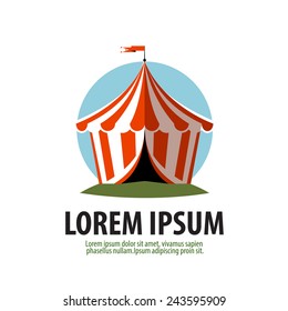 circus vector logo design template. carousel or fair icon.