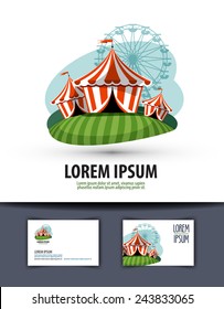 circus vector logo design template. show or entertainment icon.