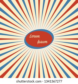 Circus Vintage background in red blue white colours