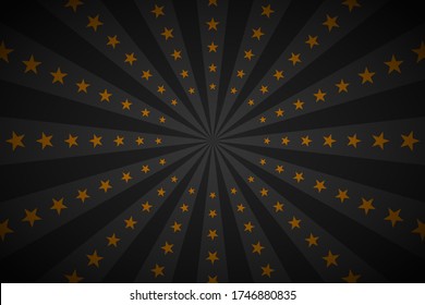 fondo vintage de circo, afiche retro de circo oscuro vector con estrellas, fondo de pantalla del carnaval de dibujos animados, patrón de historietas starburst