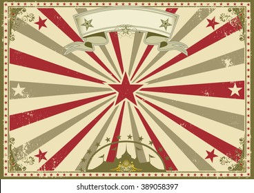 circus vintage horizontal poster. A circus vintage poster for your advertising. Perfect size for a screen.