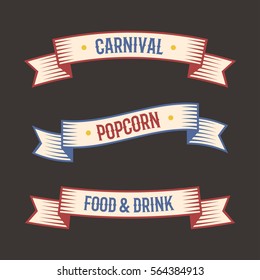 Circus vintage label banner vector illustration.