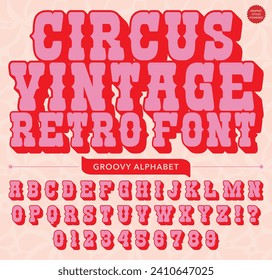 Circus vintage retro bold Font template