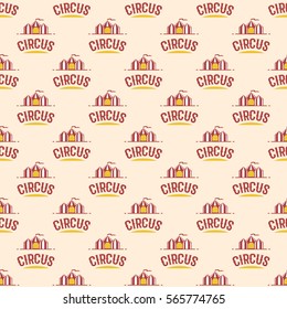 Circus vintage seamless pattern vector illustration.