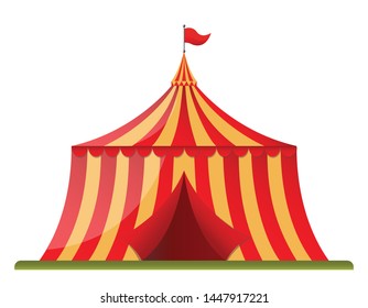 Circus vintage tent in flat design style.