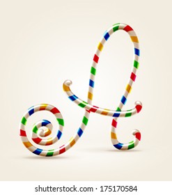 Circus wire plastic festive happy abc capital A letter