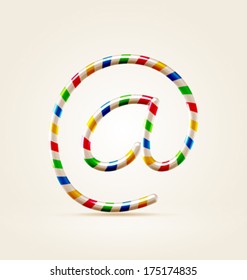 Circus wire plastic festive happy abc email symbol