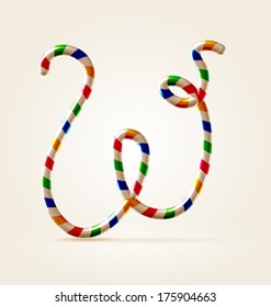 Circus wire plastic festive happy abc capital W