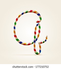 Circus wire plastic festive happy abc capital Q