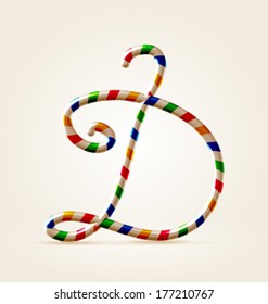 Circus wire plastic festive happy abc capital D