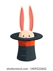 circus wizard hat with rabbit