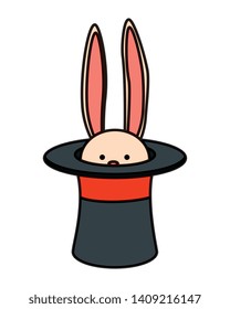 circus wizard hat with vector illustration