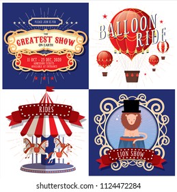 circus/carnival/fairground design template vector/illustration