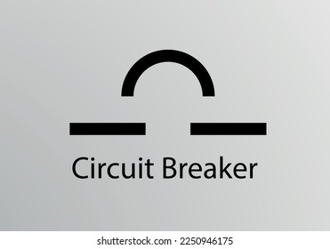 Circut Breaker Engineering Symbol, Vector symbol design. Engineering Symbols.