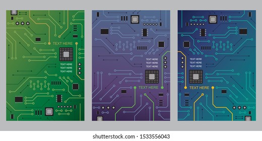 Circute Board Abstract Geometric Template