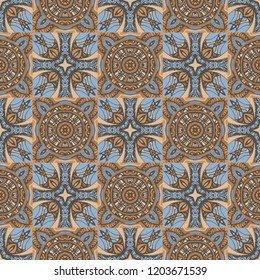 cirles and crosses seamless pattern, abstract colorful background, texture.