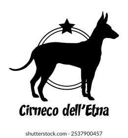 Cirneco dell’Etna dog silhouette,  dog, dog breeds, logo, vector, silhouette, logo design, animal, illustration, icon, sign, design, black,  symbol, pet