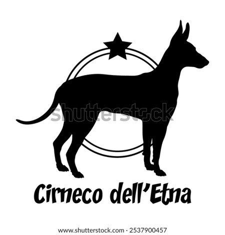 Cirneco dell’Etna dog silhouette,  dog, dog breeds, logo, vector, silhouette, logo design, animal, illustration, icon, sign, design, black,  symbol, pet