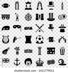 Cirque icons set. Simple style of 36 cirque vector icons for web for any design