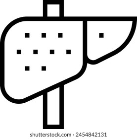 cirrhosis icon. Thin linear style design isolated on white background