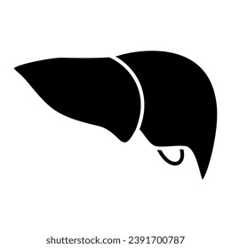 Cirrhosis of liver solid icon, Human diseases concept, liver disease sign on white background, Liver cirrhosis disease icon in glyph style for mobile and web design. Vector graphics