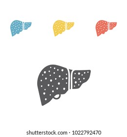 Cirrhosis vector flat icon illustration