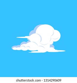 Cirrus cloud illustration. Blue sky, soft, summer. Weather concept. Vector illustration can be used for topics like climate, nature